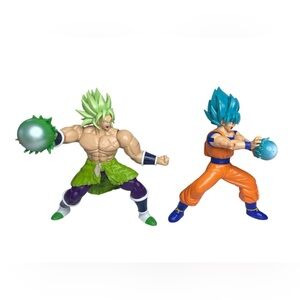 Bandai Dragon Ball Super Attack Collection Super Saiyan Broly  & Goku Figure Lot